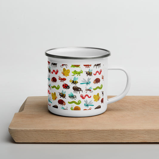 Cute insects and bugs Enamel Mug