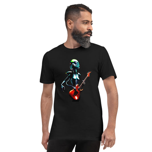 Alien Playing Electric Guitar - Short-Sleeve T-Shirt