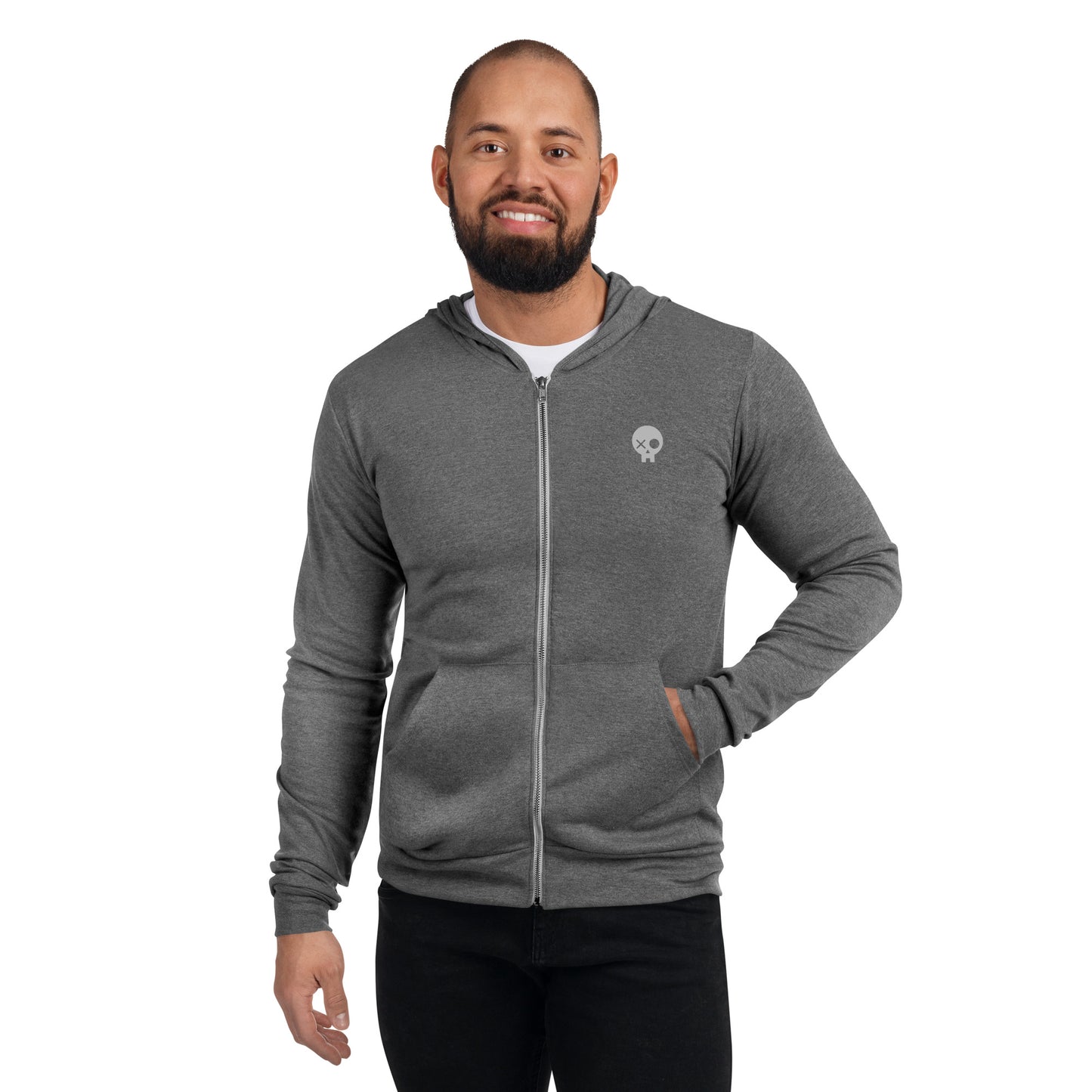 Basic lightweight zip hoodie