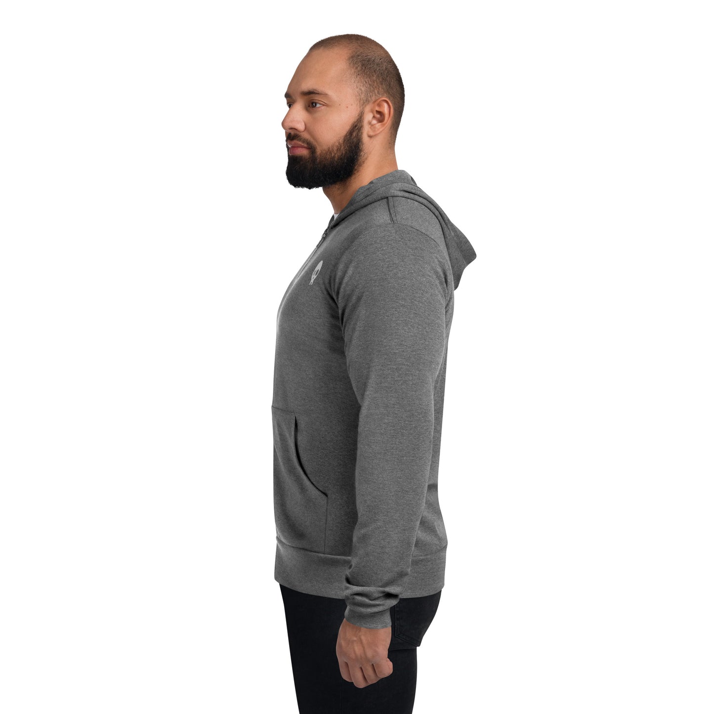 Basic lightweight zip hoodie