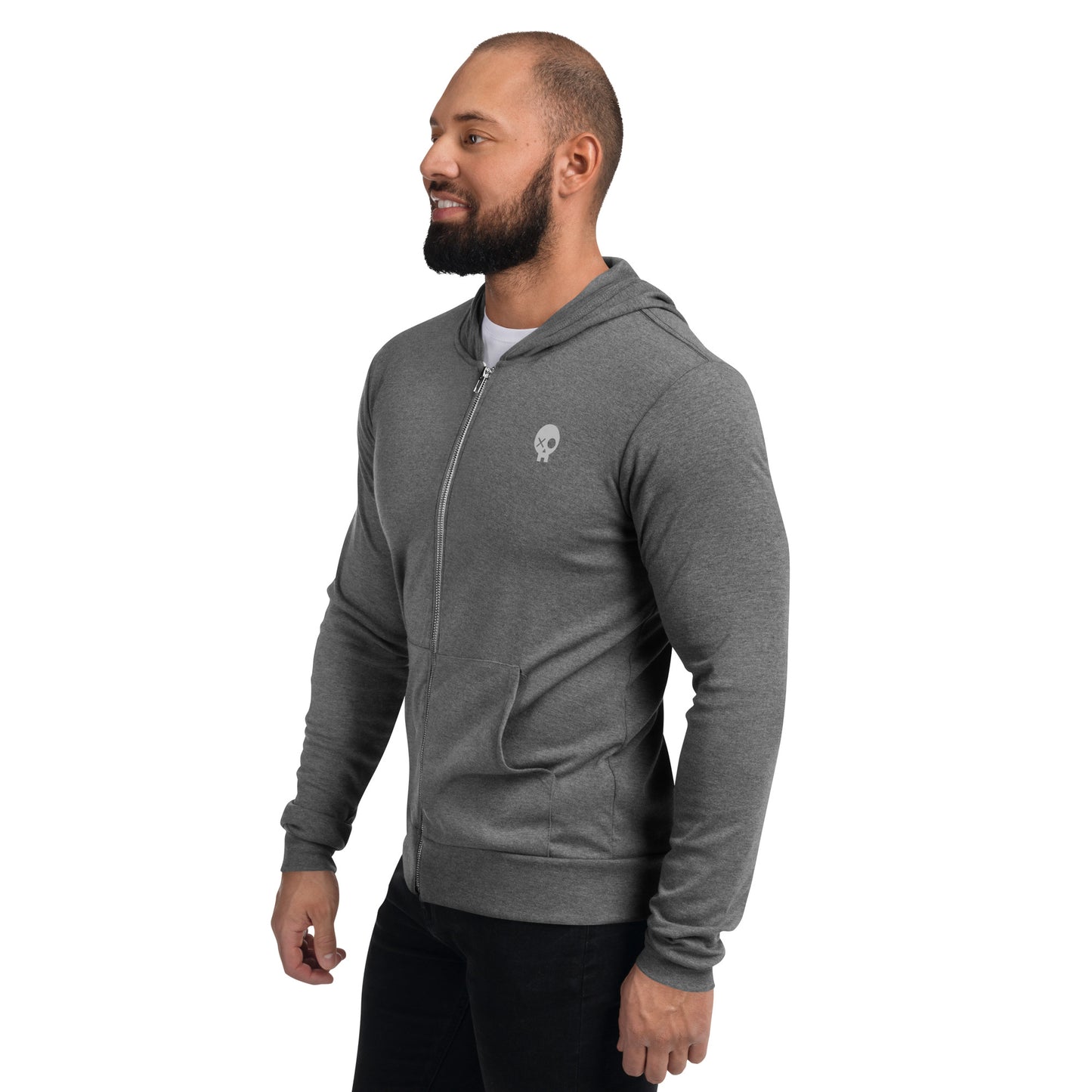 Basic lightweight zip hoodie