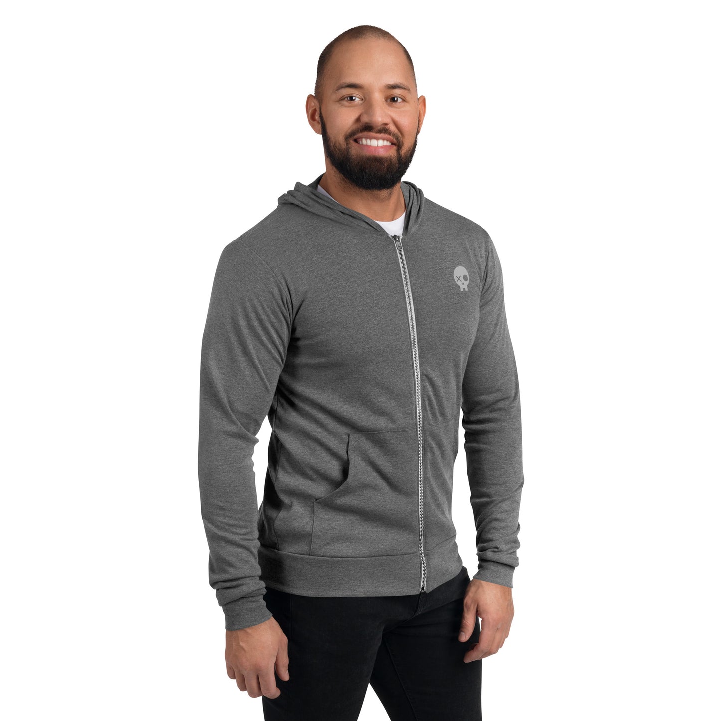 Basic lightweight zip hoodie